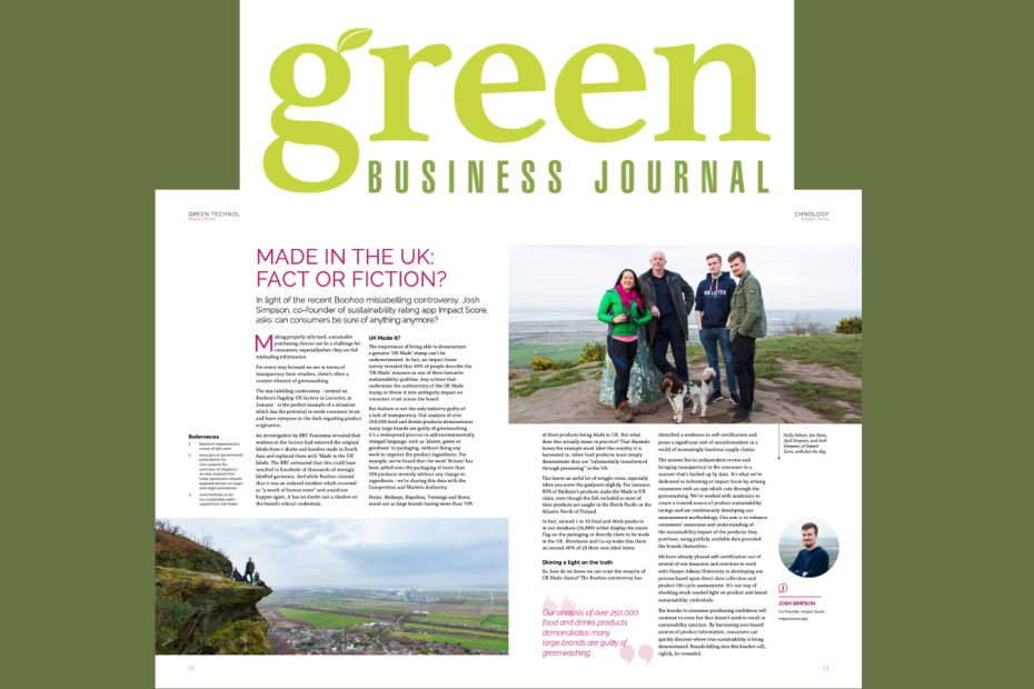 Green Business Journal - Made in the UK, Fact or Fiction?